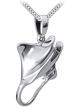 MATERIA Anhänger Rochen Stachelrochen 925 Sterling Silber rhodiniert 9,8g deutsche Fertigung mit Box #KA-61