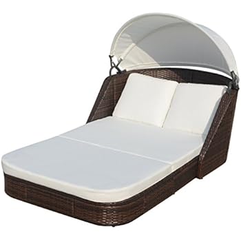 Amazon.de: vidaXL Sonnenliege Poly Rattan Loungeliege ...