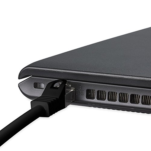 rocabo 2m RJ45 Netzwerkkabel Patchkabel mit CAT 7 Rohkabel – LAN – Ethernet Gigabit LAN Switch Router – S/FTP PiMF – Halogenfrei schwarz - 6