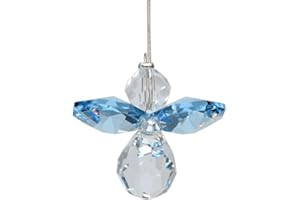 Wild Things - Pendentif en cristal Swarovski - Pierre de naissance - Motif : Ange, MARCH - AQUAMARINE