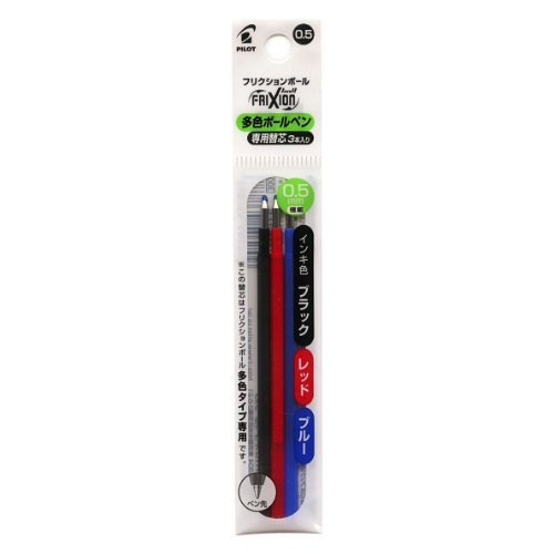 spécifications 1 X Pilot Frixion Ball Boîte de 10 lots de 3 recharges à encre gel pour stylos 3 couleurs 0,5 mm