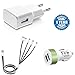 Apple iPhone SE Compatible Certified Fast Charging Travel Adapter, USB 4 in 1 Multi Charging Cable & Dual USB Car Charger RS.484.00