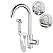 Produktbild JLSYYCC [Upgrade Version] Kitchen Sink Wasserhahn, Messing, galvanisch poliert, Moderne Kitchen Sink Chrom 360 ° drehbare Düsenhahn