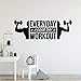 Produktbild Njuxcnhg Kunst Vinyl Wandaufkleber Fitness Zitate Abziehbilder Dekoration Schlafzimmer Fitnessraum trainieren Mädchen Motivation Crossfit Logo 57x20cm