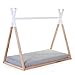 Produktbild Lasse Spela - Childwood - Zelt Tipi Kinderbett Tipibett Indianerzelt Spielzelt Kinderzimmer Deko Holz Eschenholz - 98 x 208 x 150cm, Weiß