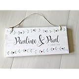 Türschild aus Holz ,Holzschild Familie,handmade,Türschild für die Haustür mit Namen, Glücksbrett, Hochzeitsschild