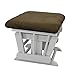 White Glider Rocking Nursing Maternity Breastfeeding Chair With Footstool (Brown Fabric)