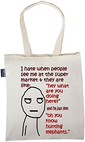 Tote bags for women-Hunting Elephants Shopper Bag-Tote bag-Funny Gifts