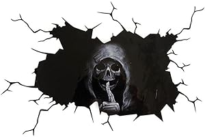 LSGGTIM Pegatinas de calavera de Halloween, pegatina de cráneo para coche, camión, ventana, parabrisas, puerta, tronco, pared