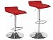 Produktbild Bc-elec 5550-4003RD BARHOCKER TRESENHOCKER BARSTUHL BAR HOCKER STUHL ROT KUNSTLEDER 2 STÜCK