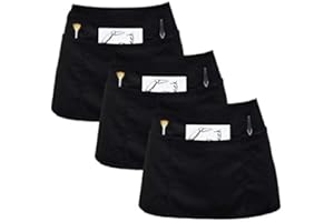 Conda 3 Pack Black Waist Apron, Black apron with pockets, Chef Apron for Women Men, Waitress Apron for Home Restaurant Bar, Half Apron for Cooking Cleaning Gardening Painting