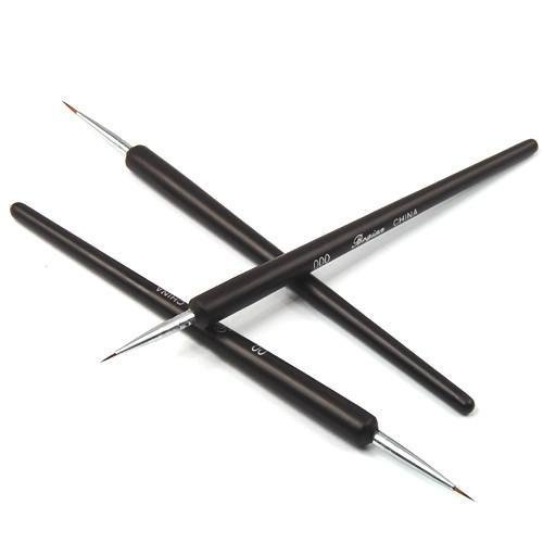 Yahee 3tlg Nagel Pinsel Set / Kunst Malerei Pen -Schwarz - 3