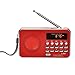 Price comparison product image Gaddrt Portable Radio Speaker FM/AM Radio Digital Mini Speaker Music MP3 Player AUX USB TF LED Light Red