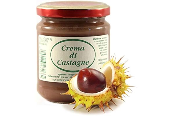 Kastanjgrädde sylt San Benedetto Montepulciano - italiensk hantverksprodukt (1 behållare 210 gram)