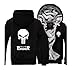 Produktbild Punisher Hoodie Fuman Punisher Zip Up Pullover Cosplay Kostüm WinterJacke Black (L)
