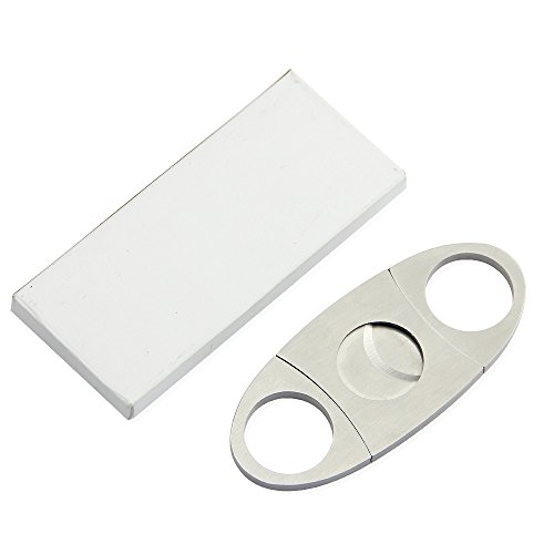 Zigarrencutter, Zilong Zigarrenschneider, Doppelte Klinge, Edelstahl Cutter für Zigarren Silber - 7
