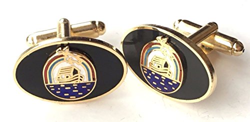 Personalised Masonic Royal Ark Mariners Enamel Crested Cufflinks (N117)