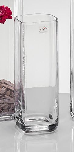 Glass vase square 32 cm Ø 12 cm by Sandra Rich