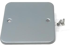 DRUT 1pcs. Single Gang Metal Clad Blanking Plate – Durable Wall Faceplate Cover for Electrical Sockets with Screws Included (80x80x4mm)