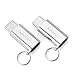 Produktbild MAXAH® USB C auf Micro USB Konverter Adapter,Type C Adapter Aluminium-Legierung Gehäuse,mit Schlüsselring,OTG kompatibel,2er Set,für USB Type C Geräte z.B. MacBook, OnePlus 2, Nexus 5X, Nexus 6P, ChromeBook Pixel, Nokia N1,Huawei P9,Huawei Nexus 6P,LG Nexus 5X,Meizu Pro 5,Microsoft Lumia 950/XL,ZUK Z1,Google Pixel C (Silber)