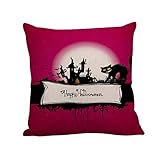 SEWORLD Happy Halloween Kissenbezüge Leinen Sofa Kissenbezug Home Decor A