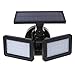 Produktbild BWMAnjou Dual Head Solar Wandleuchte, Körpersensor Scheinwerfer Wasserdicht Outdoor Garten Lampe