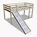 vidaXL Children Loft Bed Natural Colour With Slide Ladder