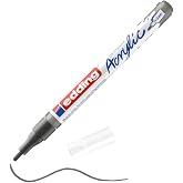 edding 5300 akrilik mark&ouml;r ince - gri - 1 su ge&ccedil;irmez akrilik mark&ouml;r - ince yuvarlak u&ccedil;lu 1-2 mm