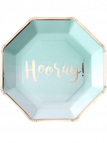 Pick and Mix - Mint & Gold Foiled Hooray Paper Plates