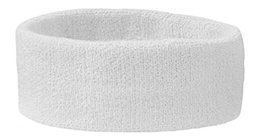 Schweißband Set 3 tlg. Für Kopf und Arm – weiss - 2