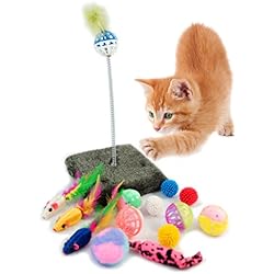 BPS® Paquete de Juguetes para Gatos Gatito Juguetes Interactivo Juguete de Atracciones Colores se envia al Azar BPS-3264*1