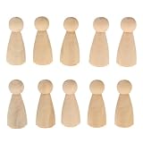 10pcs Weibliche Braut Plain Blank Holz Klammern Puppen Figuren Wedding Cake Toppers