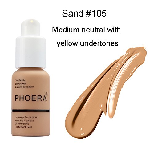 Masterpiece Colour Precision Eyeshadow♫New 30ml PHOERA Matte Oil Control Concealer Liquid Foundation