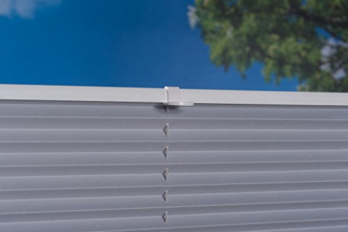 K-home Klemmfix-Plissee Palma Grau 100 x 130 cm +++Verdunklung+++ - 6