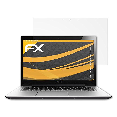 Lenovo IdeaPad U430 Touch Displayschutzfolie - 2 x atFoliX FX-Antireflex blendfreie Schutzfolie