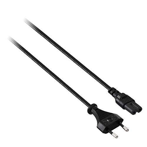 V7 Notebook Power Kabel (Eurostecker auf IEC-C7 Stecker, 2m) schwarz