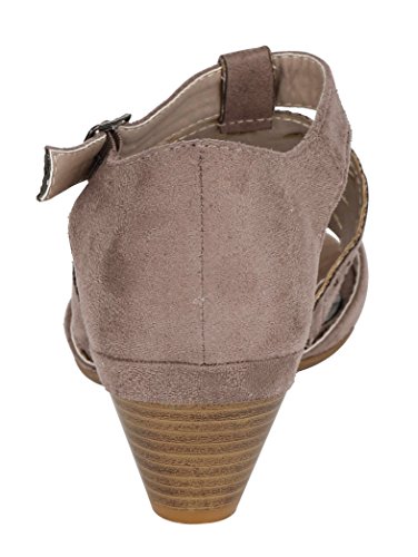 Damen Sandalette mit dekorativen Ziersteinchen by Liva Loop - 6