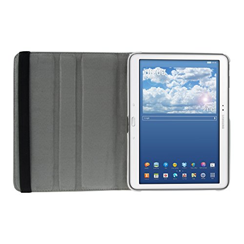 kwmobile Hülle für Samsung Galaxy Tab 3 10.1 P5200 / P5210 / P5220 – 360° Standfunktion Case Tablet Schutzhülle Kunstleder – Smart Cover Tabletcase Schmetterlinge Hippie Design Mehrfarbig Pink Weiß - 3