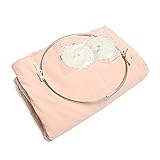 KING DO WAY Betthimmel Deko Baldachin aus Leinwand , Bett-Überdachung für Baby-Kind-zelte aus Cotton Canvas,Mückennetz Moskitonetz Insekten-Malaria Schutz,Hohe 240cm,Rosa - 5