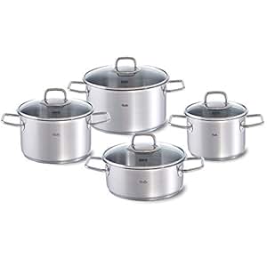 Fissler Topfset viseo | 4-teilig | Edelstahl Kochtopf Set