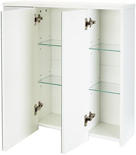 trendteam ADO50101 Bad Spiegelschrank Weiß, BxHxT 75x73x22 cm - 2