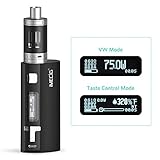 IMECIG® Q5 E Zigarette Starterset 80W Box Mod Set , Vape Starter Kit + Akkuträger + Top Refill Vaporizer + Temperaturmodus, 0.5 ohm Sub Ohm Elektrische Zigarette, mit, Nikotinfrei, Schwarz , (Eine 18650 Batterie im Lieferumfang) -