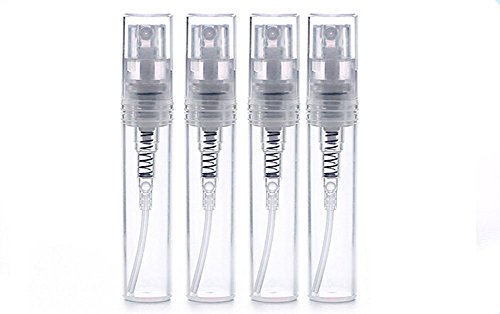 6Pcs Clear 3ml/5ml/10ml Empty Glass Spray Bottle Refillable Perfume Makeup Water Atomizer for Travel Cosmetic Container (3ML)