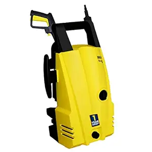 Inalsa High Pressure Washer PowerShot- 1400W,| 100% Pure Copper Motor|Pressure-105 Bar, Max Flow-372 l/h, Working Radius +9 m, Spray Gun with Extension Rod, Hose Pipe for Multi-Cleaning,(Yellow/Black)