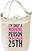 Produktbild I'm Only A Morning Person On December 25th Slogan Leinwand Tagestasche Canvas Day Bag| 100% Premium Cotton Canvas| DTG Printing|