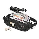Money Belt - Redvers RFID Travel Money Pouch, Valuables Safe + Hidden -MONEY BACK GUARANTEE- The Best Money Belt / Travel Wallet for Security - Running Belt - Passport + Money Wallet for Women and Men