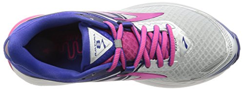 Brooks Women’s Ravenna 8 Running Shoes, Multicolor (Silver/Clematisblue/Veryberry), 6.5 UK