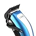 Carmen C82009 Sport Precision Hair Clipper with Adjustable Cutting Blade, Barbers Scissors and Comb - Blue