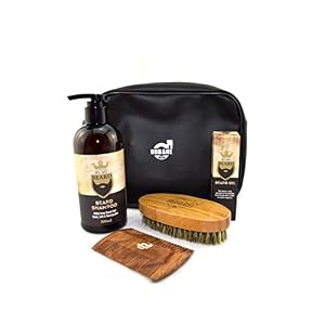 Urbane Men Beard Grooming Kit with Wash Bag - Beard Shampoo, Oil, Brush and Comb Gift Set - Image 6