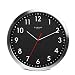 Produktbild Cander Berlin MNU 2030 Schwarze Wanduhr aus Aluminium mit lautlosem Uhrwerk - 30,5 cm 12 Zoll (Ø) - kein nerviges Ticken